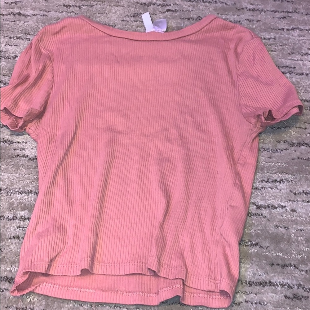 simple pink crop top